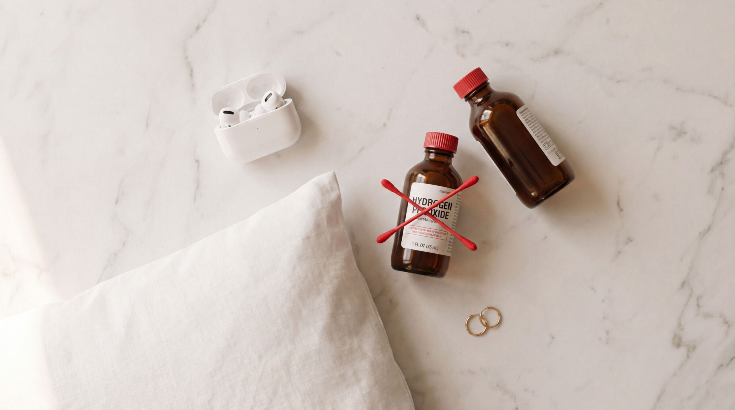 Common causes of piercing irritation — earbuds, pillow pressure, hydrogen peroxide